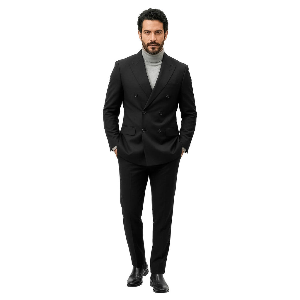 Double-Breasted Notch Lapel Suit