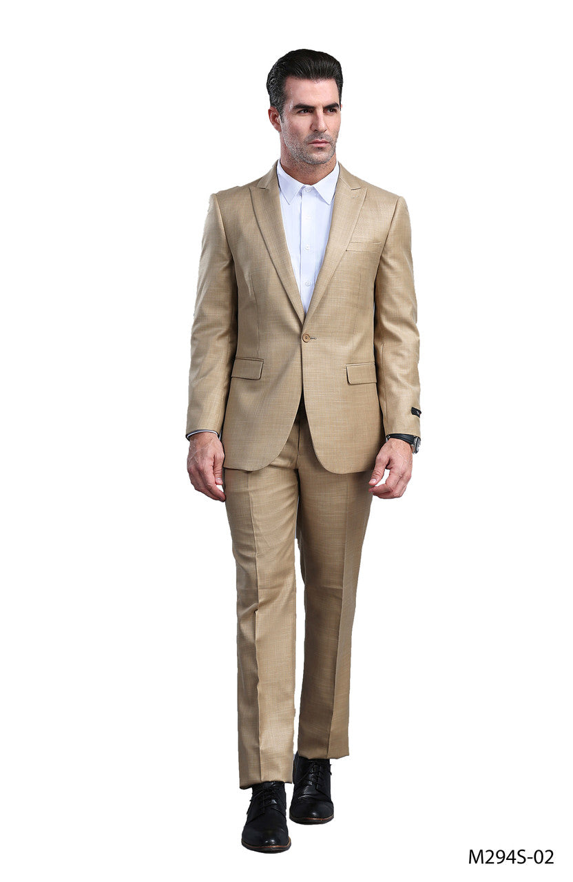 Slim Fit Sharkskin Suit