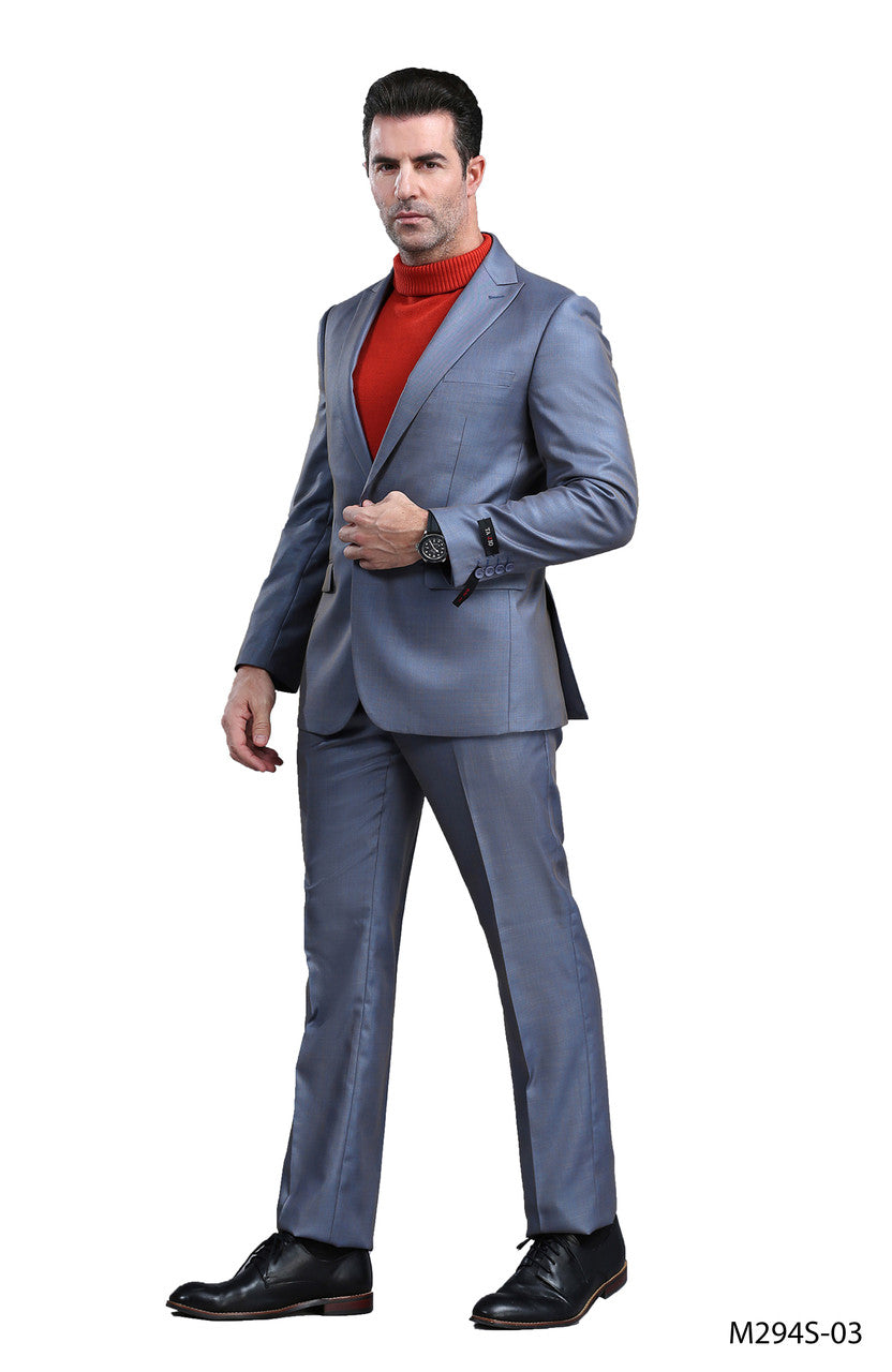 Slim Fit Sharkskin Suit