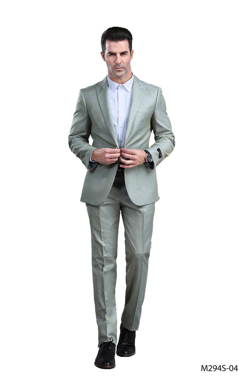 Slim Fit Sharkskin Suit