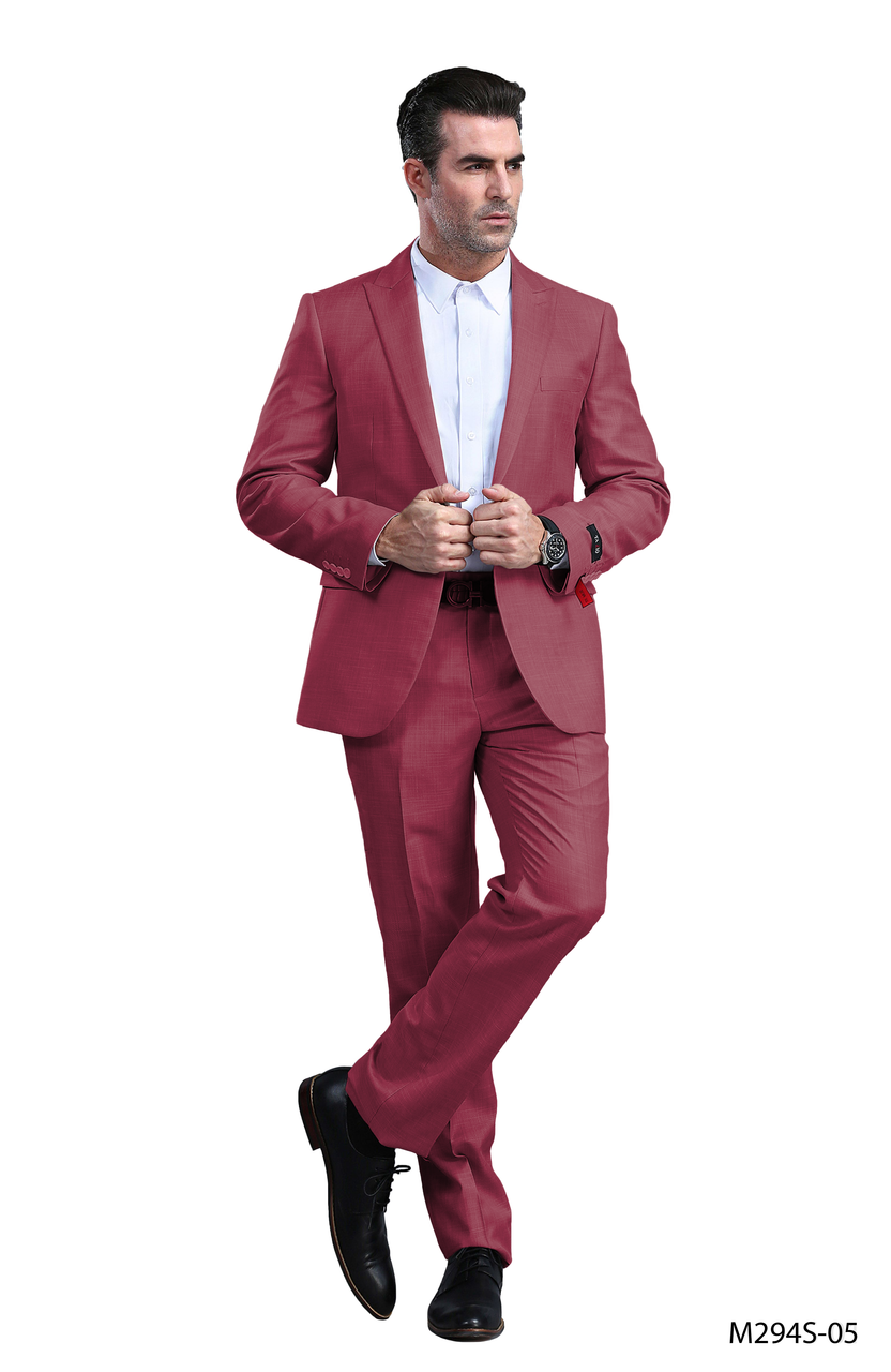Slim Fit Sharkskin Suit