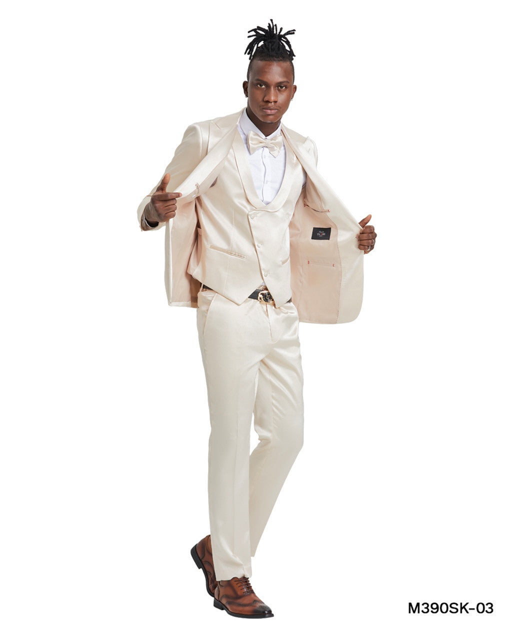 Sharkskin Three-Piece Suit