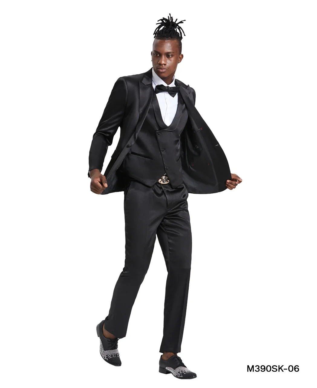 Sharkskin Three-Piece Suit