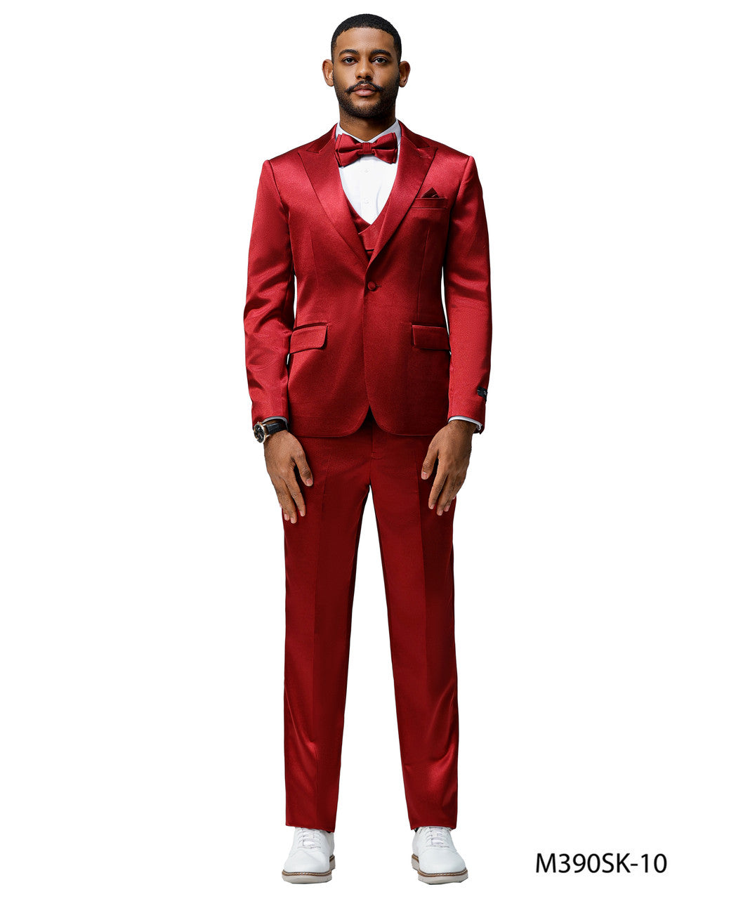 Sharkskin Three-Piece Suit