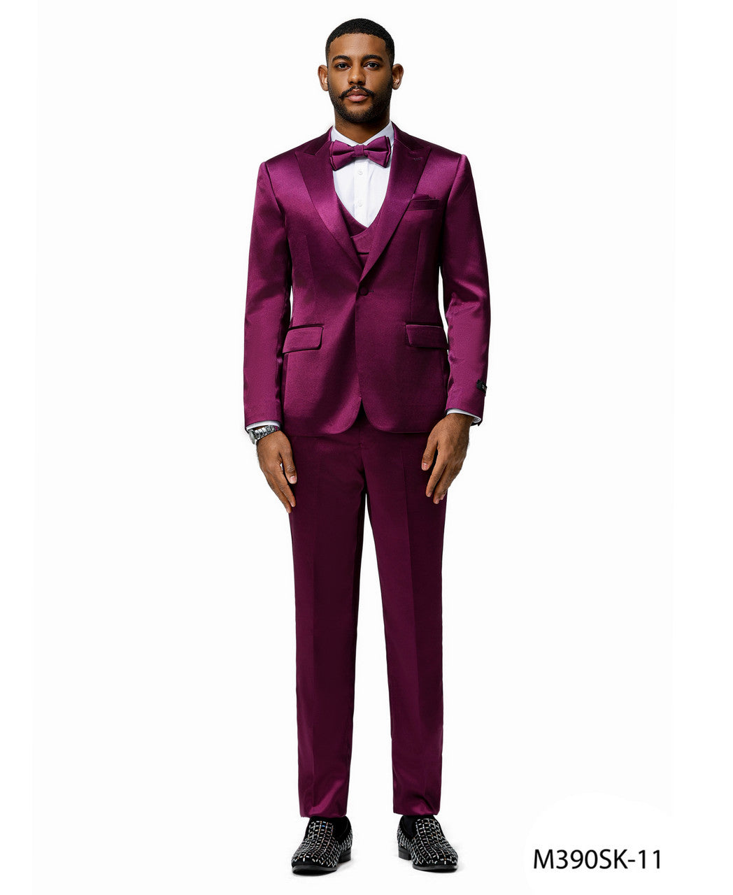 Sharkskin Three-Piece Suit