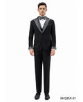 Stone-Studded Peak Lapel Three-Piece Suit