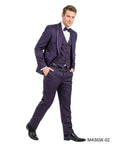 Paisley Three-Piece Suit with Bow Tie