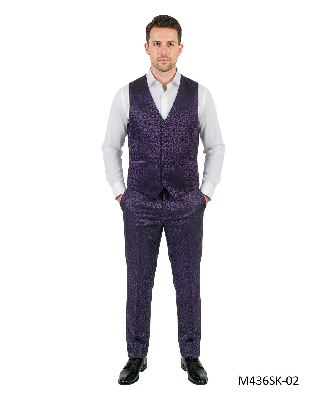 Paisley Three-Piece Suit with Bow Tie
