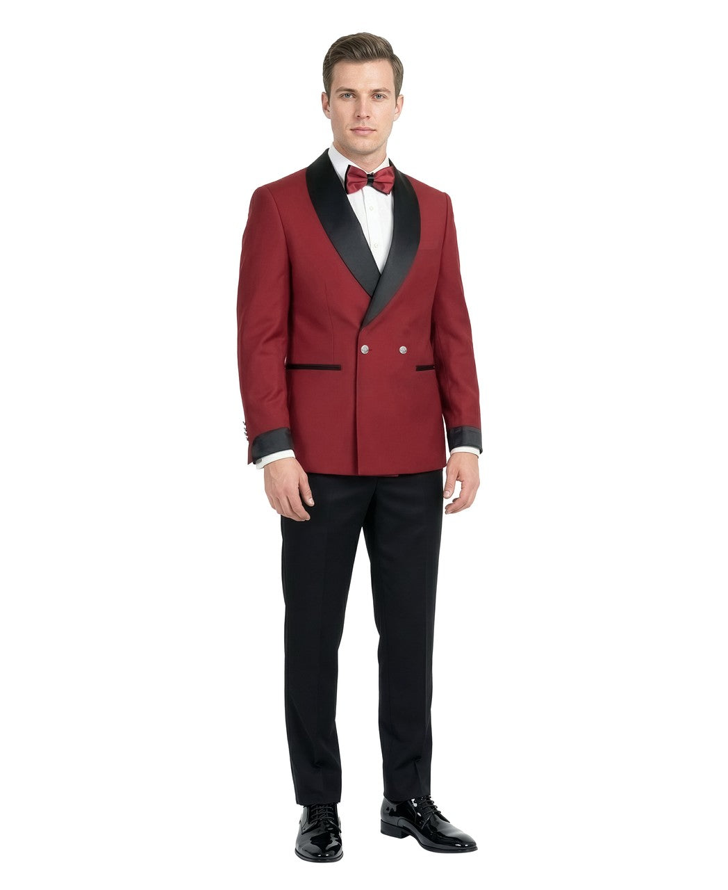 Velvet Wide-Shawl Double-Breasted Tuxedo