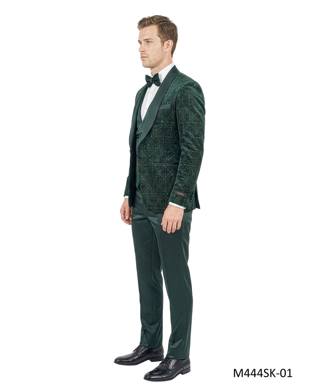 Velvet Sequin Three-Piece Tuxedo