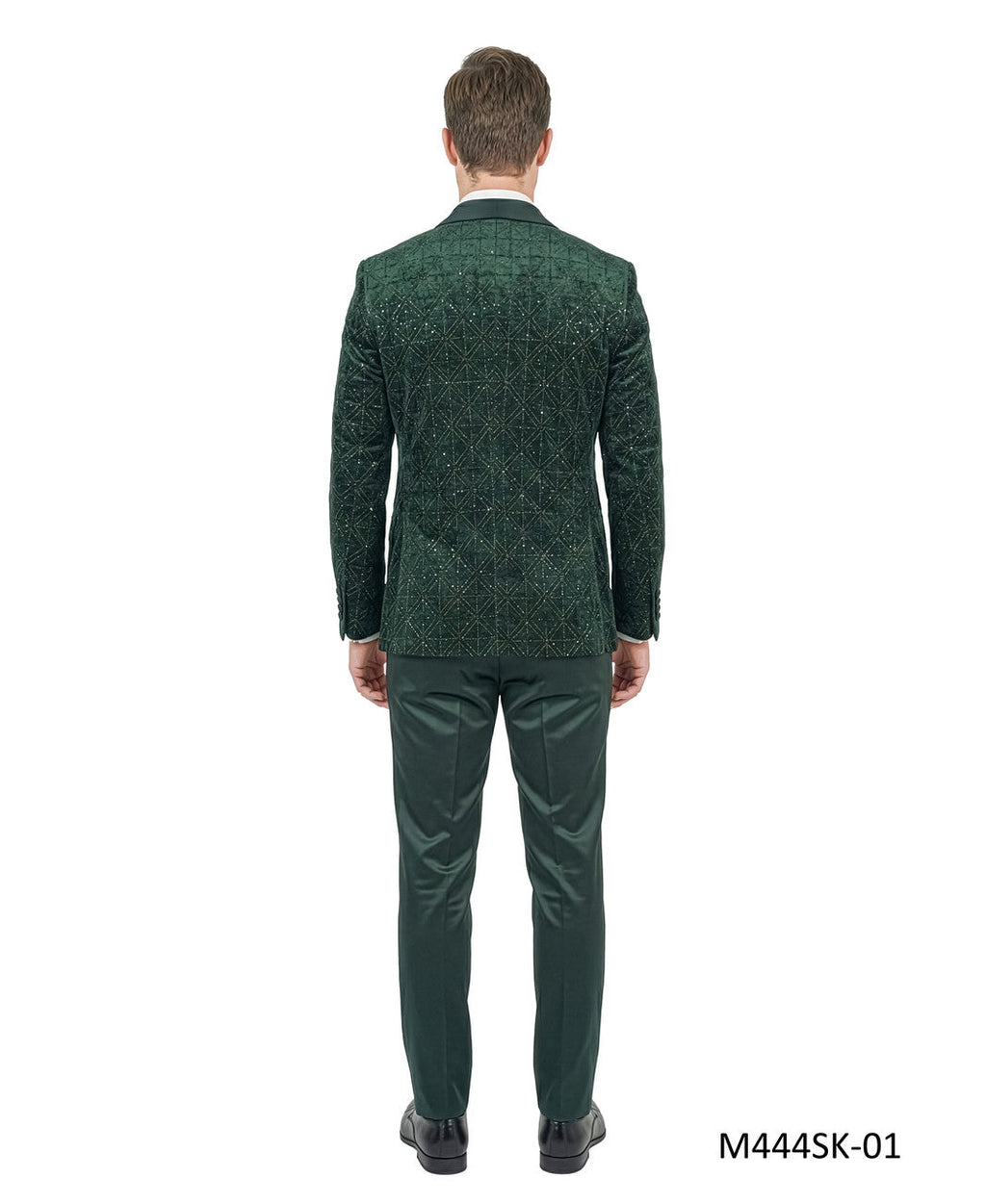 Velvet Sequin Three-Piece Tuxedo