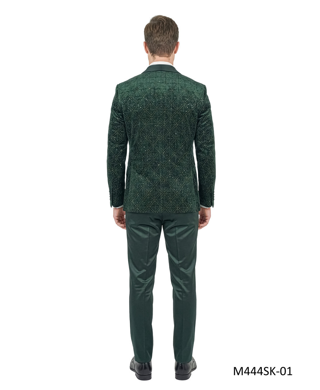 Velvet Sequin Three-Piece Tuxedo