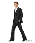 Studded Collar Three-Piece Tuxedo