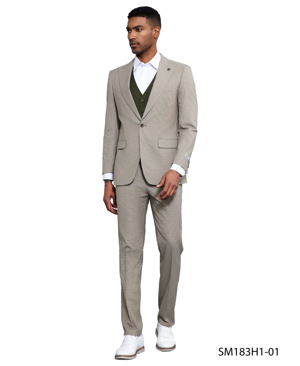 Glen Plaid Three-Piece Suit