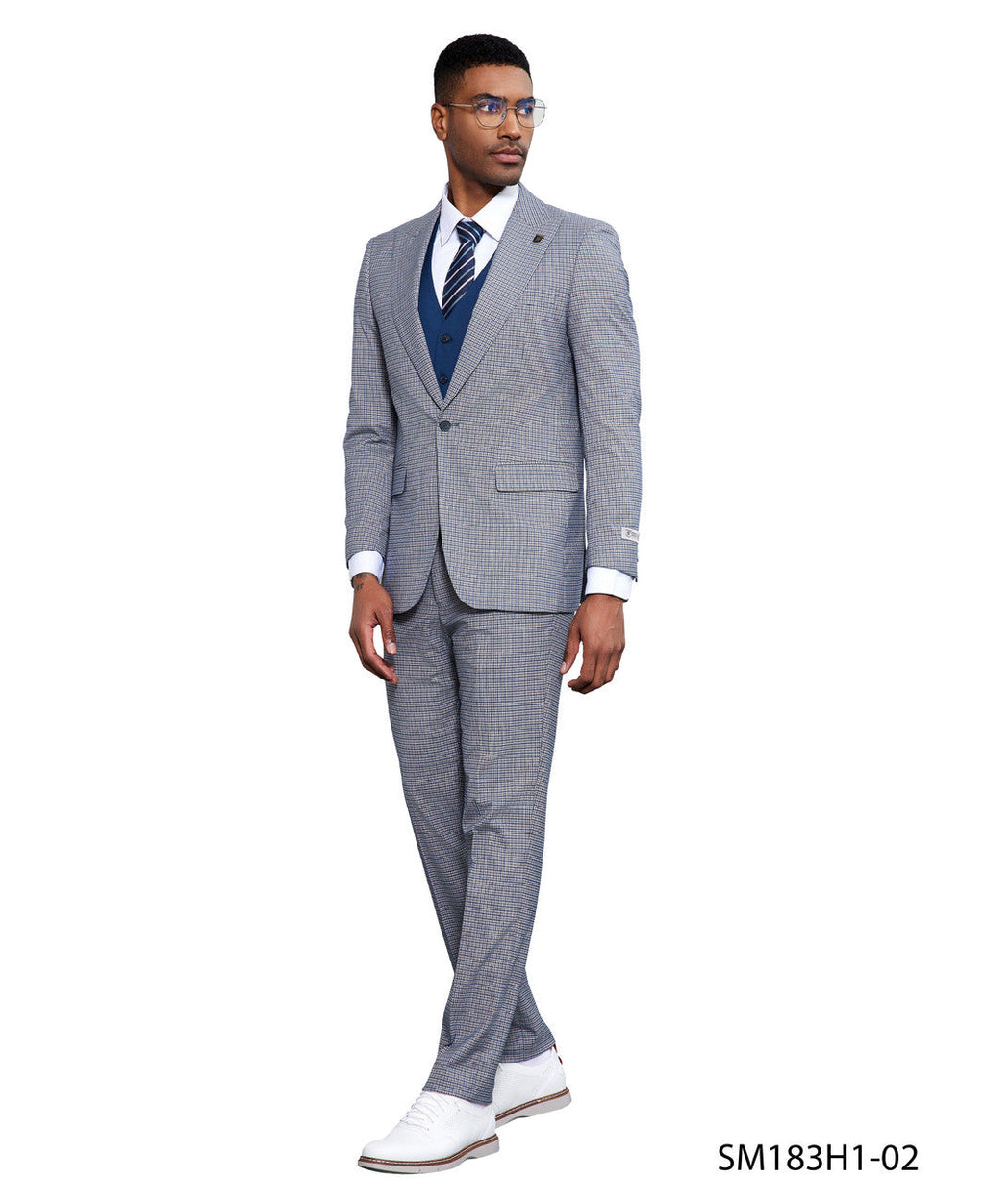 Glen Plaid Three-Piece Suit