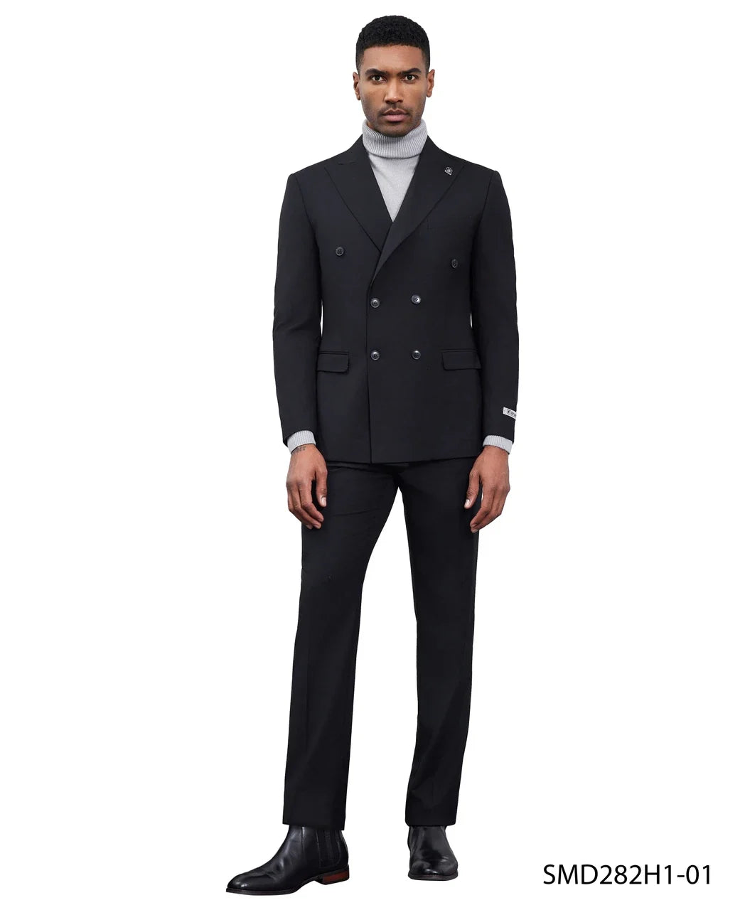 Double-Breasted Peak Lapel Suit