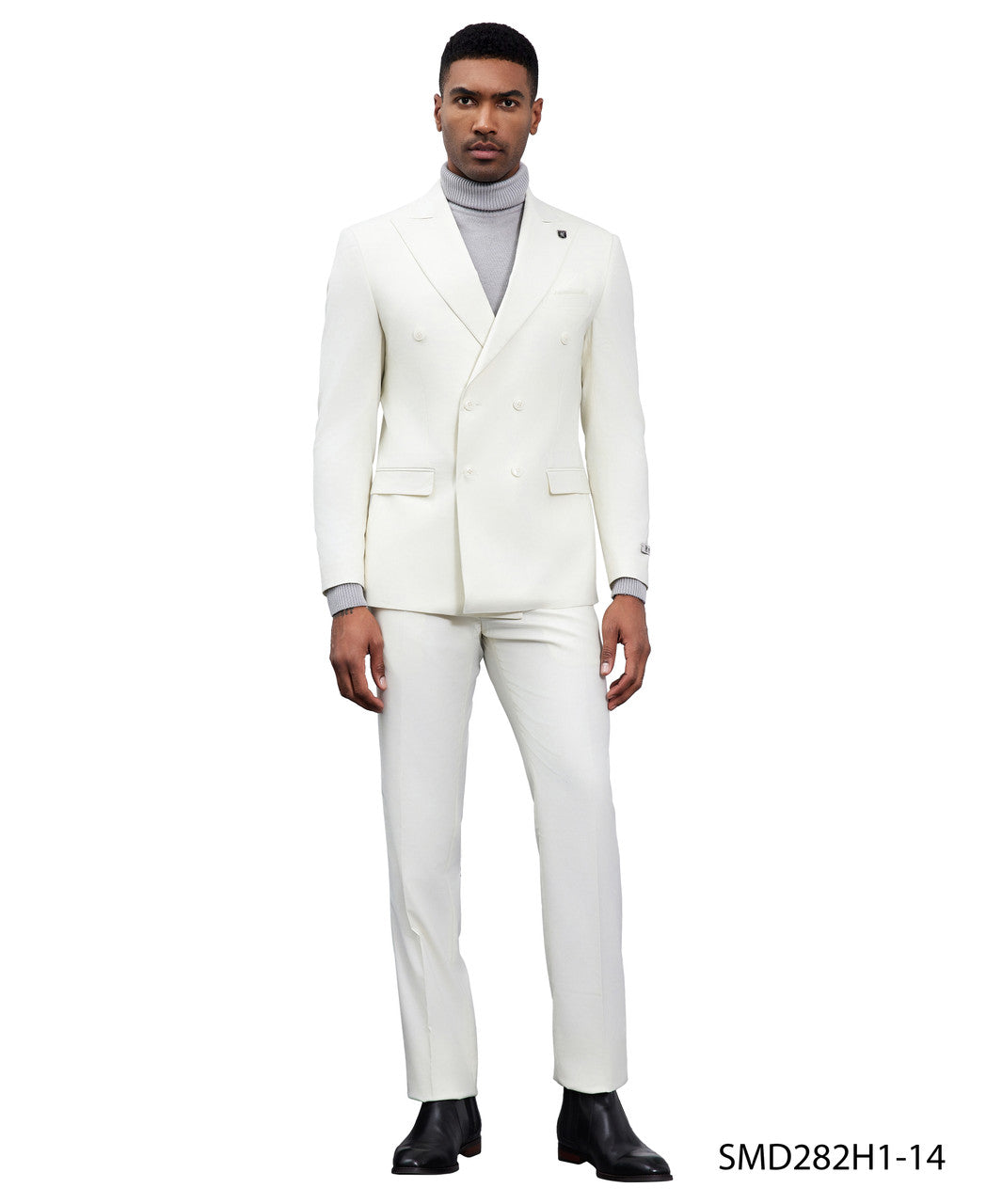 Double-Breasted Peak Lapel Suit