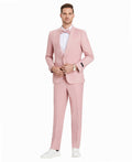 shawl collar color suit in dusty rose