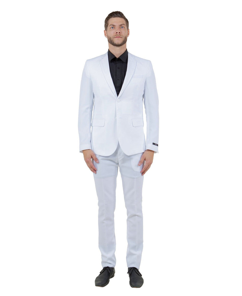 Slim fit two-button suit in white