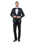 shawl collar dinner jacket in black